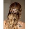 imageSWEETV Comb Handmade Wedding Hair Accessory with Rhinestones Silver for Brides and Bridesmaids Bridal Hair Pieces Wedding HeadpieceRose gold