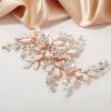 imageSWEETV Comb Handmade Wedding Hair Accessory with Rhinestones Silver for Brides and Bridesmaids Bridal Hair Pieces Wedding HeadpieceRose gold