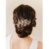 imageSWEETV Comb Handmade Wedding Hair Accessory with Rhinestones Silver for Brides and Bridesmaids Bridal Hair Pieces Wedding HeadpieceRose gold