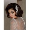 imageSWEETV Comb Handmade Wedding Hair Accessory with Rhinestones Silver for Brides and Bridesmaids Bridal Hair Pieces Wedding HeadpieceSilver