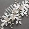 imageSWEETV Comb Handmade Wedding Hair Accessory with Rhinestones Silver for Brides and Bridesmaids Bridal Hair Pieces Wedding HeadpieceSilver