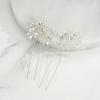 imageSWEETV Crystal Bridal Hair Clips 2pcs Handmade Rhinestone Bridal Hair Pins Set for Women Girls Bridesmaids Wedding Hair AccessoriesSliver
