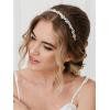 imageSWEETV Crystal Wedding Headband Silver Bridal Headpiece Jewelry Band Rhinestone Hairpiece Women Hair Accessories for Brides
