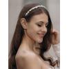 imageSWEETV Crystal Wedding Headband Silver Bridal Headpiece Jewelry Band Rhinestone Hairpiece Women Hair Accessories for Brides