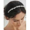 imageSWEETV Crystal Wedding Headband Silver Bridal Headpiece Jewelry Band Rhinestone Hairpiece Women Hair Accessories for Brides