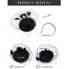 imageSWEETV Fascinators Pillbox Hats for Women Tea Party Hat and Short Lace Gloves Set Perfect for Kentucky Derby CocktailBlack