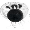imageSWEETV Fascinators Pillbox Hats for Women Tea Party Hat and Short Lace Gloves Set Perfect for Kentucky Derby CocktailBlack