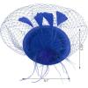 imageSWEETV Fascinators Pillbox Hats for Women Tea Party Hat and Short Lace Gloves Set Perfect for Kentucky Derby CocktailBlue
