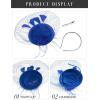 imageSWEETV Fascinators Pillbox Hats for Women Tea Party Hat and Short Lace Gloves Set Perfect for Kentucky Derby CocktailBlue