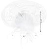 imageSWEETV Fascinators Pillbox Hats for Women Tea Party Hat and Short Lace Gloves Set Perfect for Kentucky Derby CocktailWhite