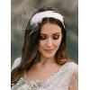 imageSWEETV Fascinators for Women Tea Party Womens Fascinators for Kentucky Derby PartyChurch Cocktail1920s GatsbyWhite