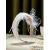 imageSWEETV Fascinators for Women Tea Party Womens Fascinators for Kentucky Derby PartyChurch Cocktail1920s GatsbyWhite