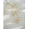 imageSWEETV Flower Beaded Wedding Hair Pins Rhinestone Bridal Hair Accessories decorative for Brides and BridesmaidPack of 3 SilverGold