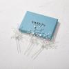 imageSWEETV Flower Beaded Wedding Hair Pins Rhinestone Bridal Hair Accessories decorative for Brides and BridesmaidPack of 3 SilverSilver