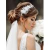 imageSWEETV Flower Wedding Headpieces for Bride Rhinestone Bridal Headband handmade bride hair vine wedding hair piece for bride hair accessories for Women and Girls SilverSilver 2