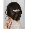 imageSWEETV Rhinestone Crystal Hair Accessories  Retro Bridal Hairpiece Sparkly Side Comb for Brides Bridesmaids Women and Girls