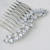 imageSWEETV Rhinestone Crystal Hair Accessories  Retro Bridal Hairpiece Sparkly Side Comb for Brides Bridesmaids Women and Girls