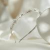 imageSWEETV Silver Bridal Headband Crystal Tiara for Women Pearl Wedding Headpieces for Bride Hair Accessories for Prom Birthday PartySilver