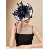 imageSWEETV Sinamay Kentucky Derby Hats Fascinators for Women Tea Party Hats for Church Cocktail Wedding Fancy Dress PartySet3 Tibetan Blue