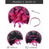 imageSWEETV Sinamay Kentucky Derby Hats Fascinators for Women Tea Party Hats for Church Cocktail Wedding Fancy Dress PartySet4 Rose Red