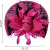 imageSWEETV Sinamay Kentucky Derby Hats Fascinators for Women Tea Party Hats for Church Cocktail Wedding Fancy Dress PartySet4 Rose Red