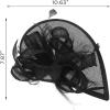imageSWEETV Tea Party Hats Fascinators for Women Fascinators Hats for Kentucky Derby Cocktail Wedding Fancy Dress PartyBlack