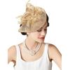 imageSWEETV Tea Party Hats Fascinators for Women Fascinators Hats for Kentucky Derby Cocktail Wedding Fancy Dress PartyChampagne
