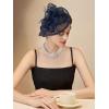 imageSWEETV Tea Party Hats Fascinators for Women Fascinators Hats for Kentucky Derby Cocktail Wedding Fancy Dress PartyNavy Blue