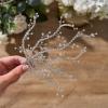 imageSWEETV Wedding Hair Comb Bridal Hair Pieces Rhinestone Bride Hair Clips Crystal Bridal Headband Elegant Hair Vine Sparkling Wedding Hair Accessories for Women and GirlsSilverA