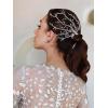 imageSWEETV Wedding Hair Comb Bridal Hair Pieces Rhinestone Bride Hair Clips Crystal Bridal Headband Elegant Hair Vine Sparkling Wedding Hair Accessories for Women and GirlsSilverA