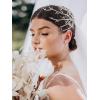 imageSWEETV Wedding Hair Comb Bridal Hair Pieces Rhinestone Bride Hair Clips Crystal Bridal Headband Elegant Hair Vine Sparkling Wedding Hair Accessories for Women and GirlsSilverA