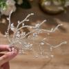 imageSWEETV Wedding Hair Comb Bridal Hair Pieces Rhinestone Bride Hair Clips Crystal Bridal Headband Elegant Hair Vine Sparkling Wedding Hair Accessories for Women and GirlsSilverB