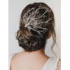 imageSWEETV Wedding Hair Comb Bridal Hair Pieces Rhinestone Bride Hair Clips Crystal Bridal Headband Elegant Hair Vine Sparkling Wedding Hair Accessories for Women and GirlsSilverA