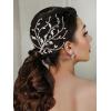 imageSWEETV Wedding Hair Comb Bridal Hair Pieces Rhinestone Bride Hair Clips Crystal Bridal Headband Elegant Hair Vine Sparkling Wedding Hair Accessories for Women and GirlsSilverB