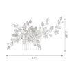 imageSWEETV Wedding Hair Comb Pearl Bride Hair Pins Flower Hair Piece Rhinestone Bridal Hair Accessories for Women and GirlsSliver01
