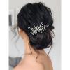 imageSWEETV Bride Silver Wedding Comb with Crystal Rhinestone Bridal Sparkly Gem Piece for Women and GirlsSliver01