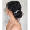 imageSWEETV Rhinestone Crystal Hair Accessories  Retro Bridal Hairpiece Sparkly Side Comb for Brides Bridesmaids Women and Girls