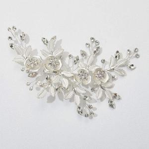 imageSWEETV Comb Handmade Wedding Hair Accessory with Rhinestones Silver for Brides and Bridesmaids Bridal Hair Pieces Wedding Headpiece2Silver