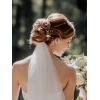 imageSWEETV 2Pcs Bridal Hair AccessoriesSilver Wedding Hair Pins Pieces With White Flowers for Brides1Gold