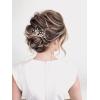 imageSWEETV 2Pcs Wedding Hair Pins Bridal Rhinestone Wedding Hair Accessories Hair Pieces for Brides BridesmiadSilverRose Gold