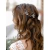 imageSWEETV 2Pcs Wedding Hair Pins Bridal Rhinestone Wedding Hair Accessories Hair Pieces for Brides BridesmiadSilverRose Gold