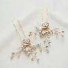 imageSWEETV 2Pcs Wedding Hair Pins Bridal Rhinestone Wedding Hair Accessories Hair Pieces for Brides BridesmiadSilverRose Gold