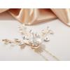 imageSWEETV 2Pcs Wedding Hair Pins Bridal Rhinestone Wedding Hair Accessories Hair Pieces for Brides BridesmiadSilverRose Gold