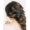 imageSWEETV 5 Pack Bridal Wedding Hair Side CombsUshaped Rhinestone Hair Pins Crystal Hair Pieces Hair Accessories for Women and Girls Bridesmaids Party PhotographyGreenA