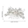 imageSWEETV Bridal Hair Comb Clip for WeddingHandmade Wedding Hair Accessories for Brides and BridesmaidSilverSliver