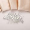 imageSWEETV Bridal Hair Comb Clip for WeddingHandmade Wedding Hair Accessories for Brides and BridesmaidSilverSliver
