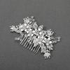 imageSWEETV Bridal Hair Comb Clip for WeddingHandmade Wedding Hair Accessories for Brides and BridesmaidSilverSliver