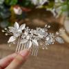 imageSWEETV Rhinestone Bride Wedding Hair clip Silver Crystal Bridal Hair comb Sparkly Hair Piece Gem Hair Accessories for WomenGirls ampamp BridesBridesmaidssilver