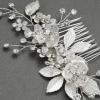 imageSWEETV Rhinestone Bride Wedding Hair clip Silver Crystal Bridal Hair comb Sparkly Hair Piece Gem Hair Accessories for WomenGirls ampamp BridesBridesmaidssilver