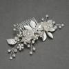 imageSWEETV Rhinestone Bride Wedding Hair clip Silver Crystal Bridal Hair comb Sparkly Hair Piece Gem Hair Accessories for WomenGirls ampamp BridesBridesmaidssilver